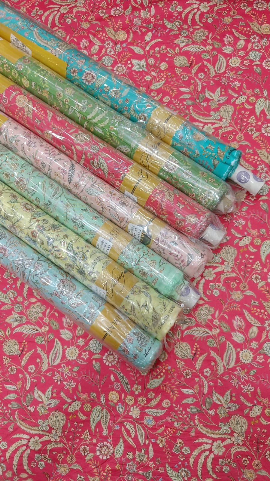 Multicolor Floral Cambric Cotton Fabric – Vibrant & Premium Quality