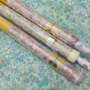 abstract leaf or feather-inspired pattern